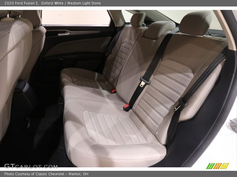 Oxford White / Medium Light Stone 2020 Ford Fusion S