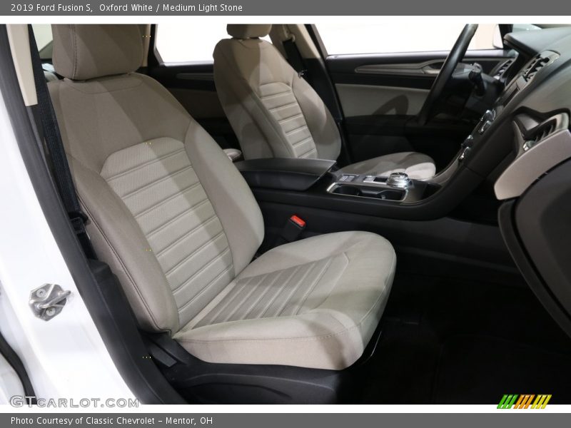 Oxford White / Medium Light Stone 2019 Ford Fusion S