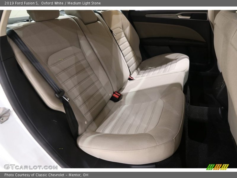 Oxford White / Medium Light Stone 2019 Ford Fusion S