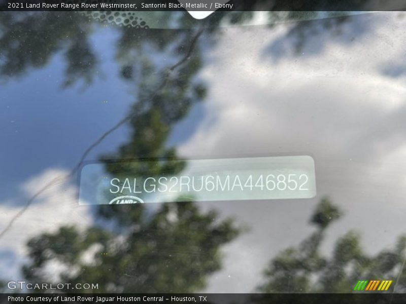 Santorini Black Metallic / Ebony 2021 Land Rover Range Rover Westminster