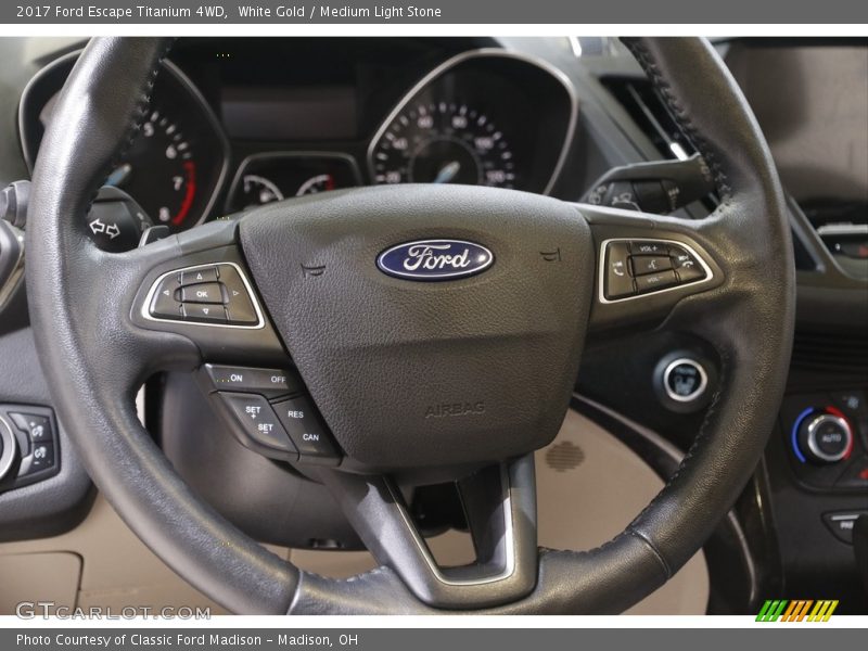 White Gold / Medium Light Stone 2017 Ford Escape Titanium 4WD