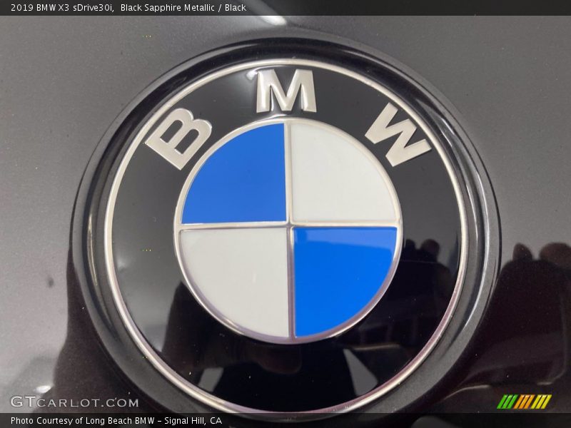 Black Sapphire Metallic / Black 2019 BMW X3 sDrive30i