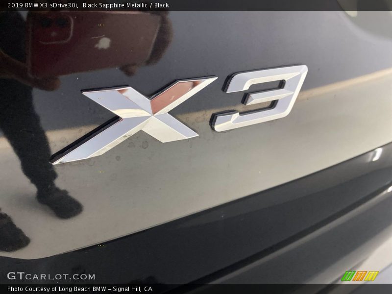 Black Sapphire Metallic / Black 2019 BMW X3 sDrive30i