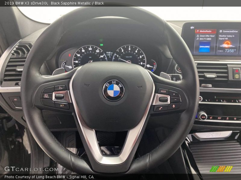 Black Sapphire Metallic / Black 2019 BMW X3 sDrive30i