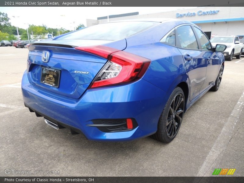 Aegean Blue Metallic / Black 2021 Honda Civic Sport Sedan