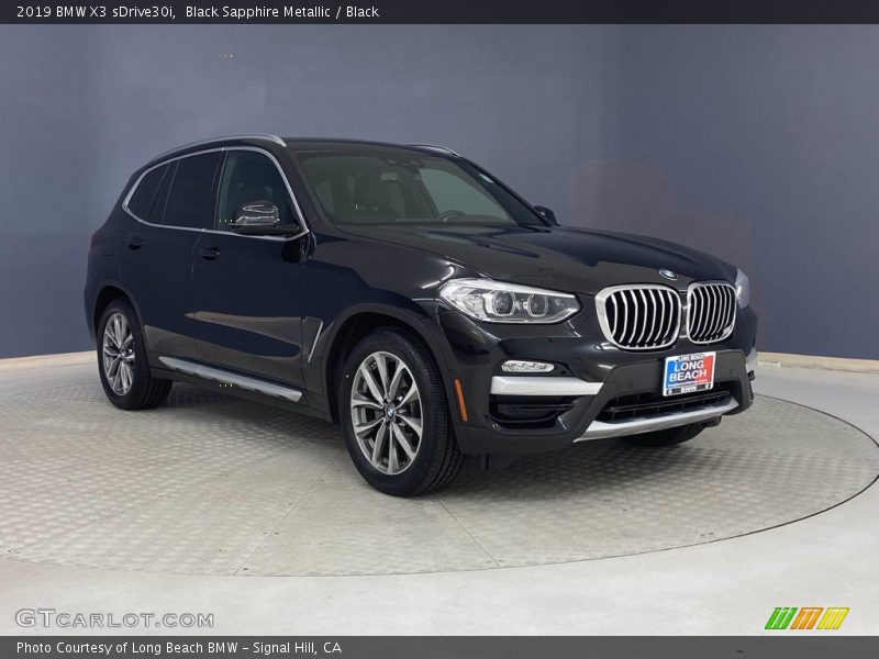 Black Sapphire Metallic / Black 2019 BMW X3 sDrive30i