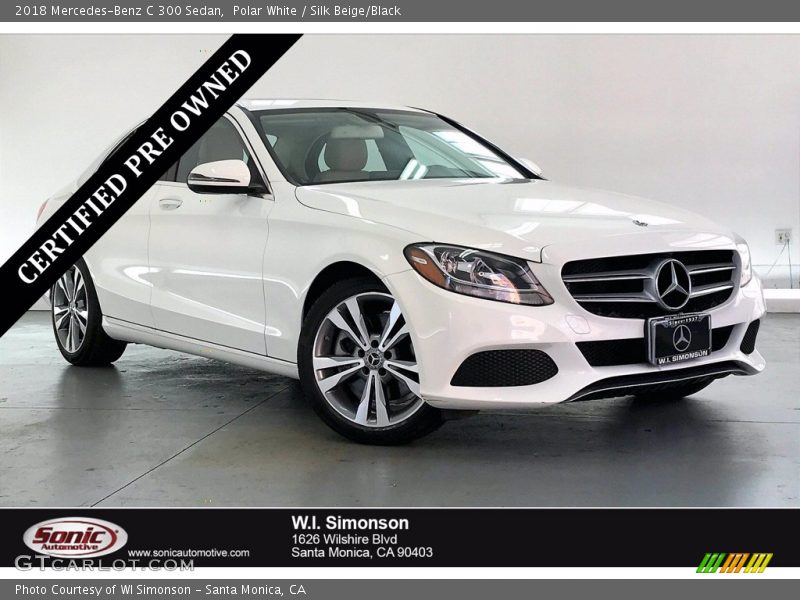 Polar White / Silk Beige/Black 2018 Mercedes-Benz C 300 Sedan
