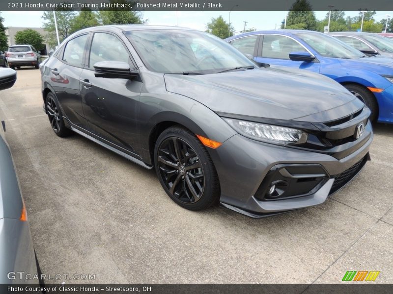 Polished Metal Metallic / Black 2021 Honda Civic Sport Touring Hatchback