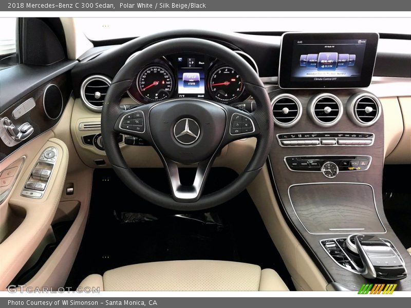 Polar White / Silk Beige/Black 2018 Mercedes-Benz C 300 Sedan