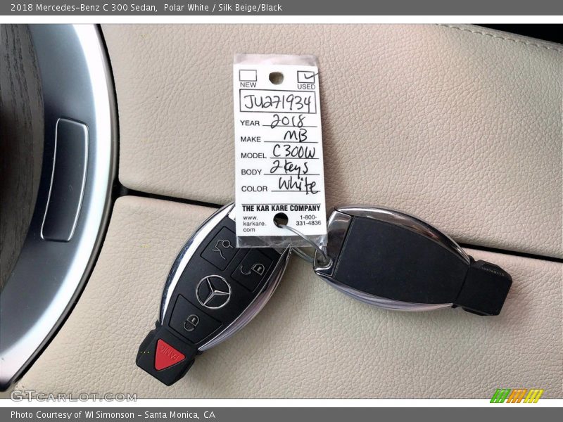 Polar White / Silk Beige/Black 2018 Mercedes-Benz C 300 Sedan