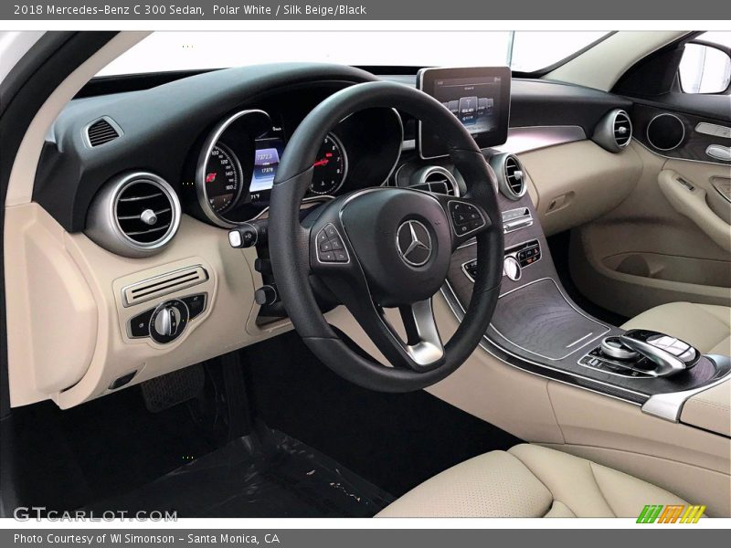 Polar White / Silk Beige/Black 2018 Mercedes-Benz C 300 Sedan