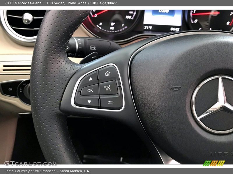 Polar White / Silk Beige/Black 2018 Mercedes-Benz C 300 Sedan