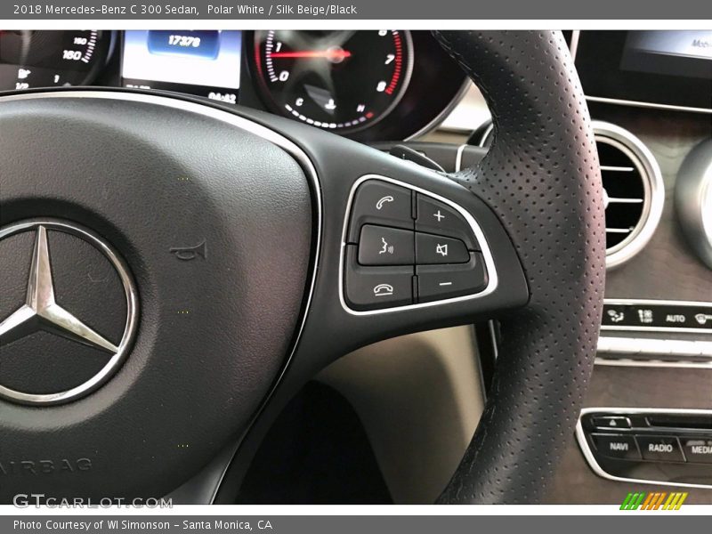 Polar White / Silk Beige/Black 2018 Mercedes-Benz C 300 Sedan