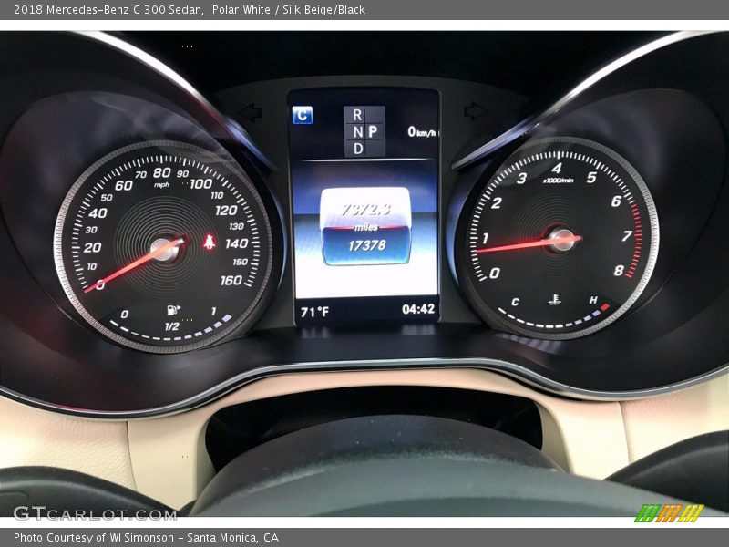 Polar White / Silk Beige/Black 2018 Mercedes-Benz C 300 Sedan