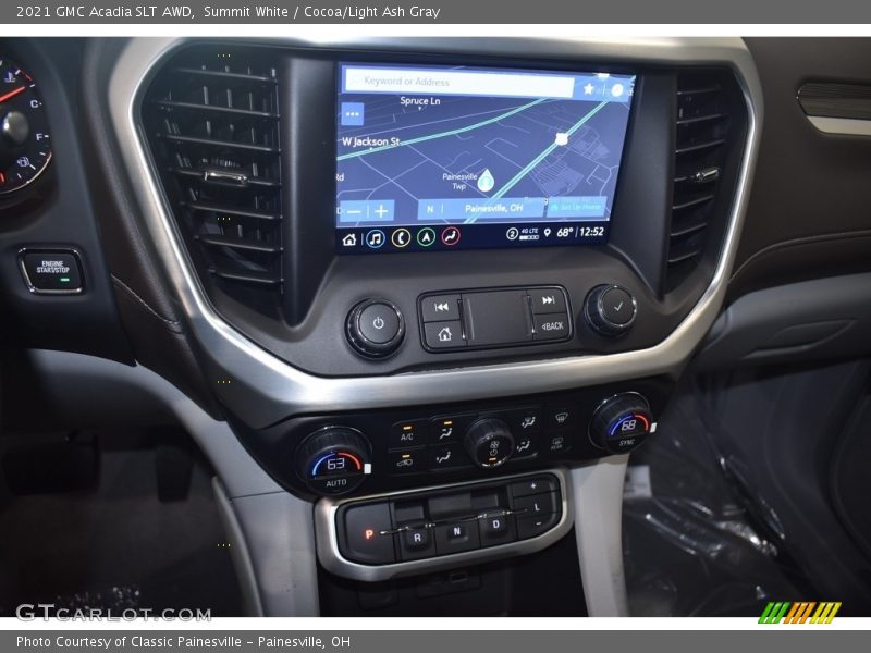 Summit White / Cocoa/Light Ash Gray 2021 GMC Acadia SLT AWD