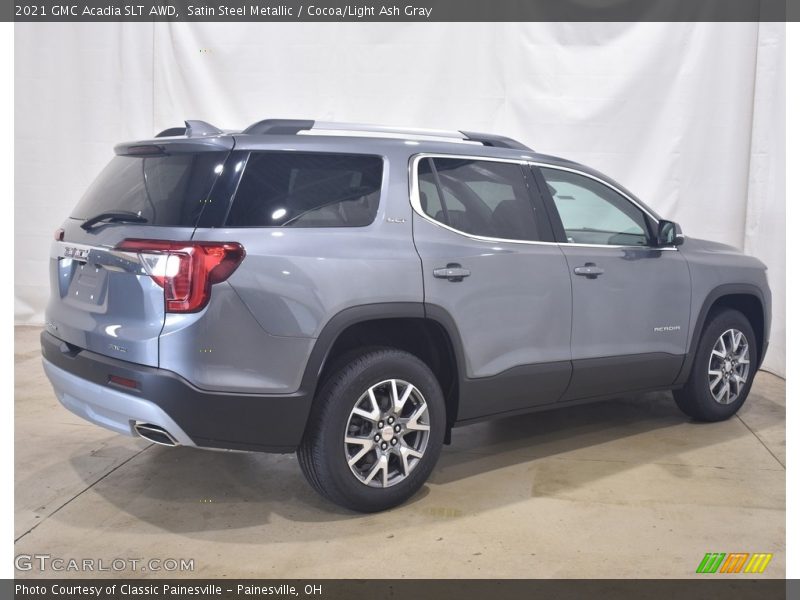 Satin Steel Metallic / Cocoa/Light Ash Gray 2021 GMC Acadia SLT AWD