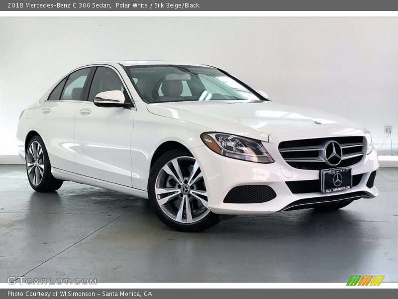 Polar White / Silk Beige/Black 2018 Mercedes-Benz C 300 Sedan