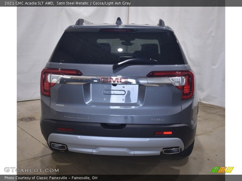 Satin Steel Metallic / Cocoa/Light Ash Gray 2021 GMC Acadia SLT AWD