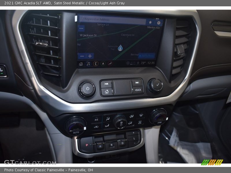 Satin Steel Metallic / Cocoa/Light Ash Gray 2021 GMC Acadia SLT AWD