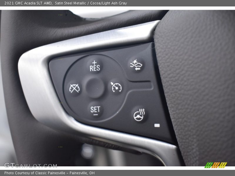 Satin Steel Metallic / Cocoa/Light Ash Gray 2021 GMC Acadia SLT AWD