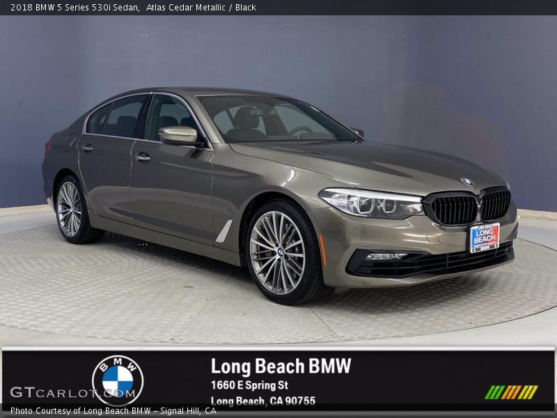 Atlas Cedar Metallic / Black 2018 BMW 5 Series 530i Sedan