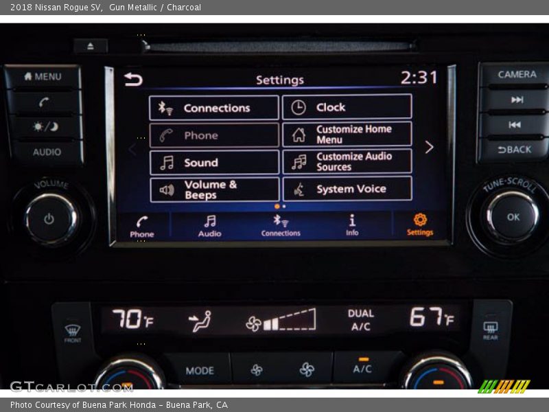 Gun Metallic / Charcoal 2018 Nissan Rogue SV