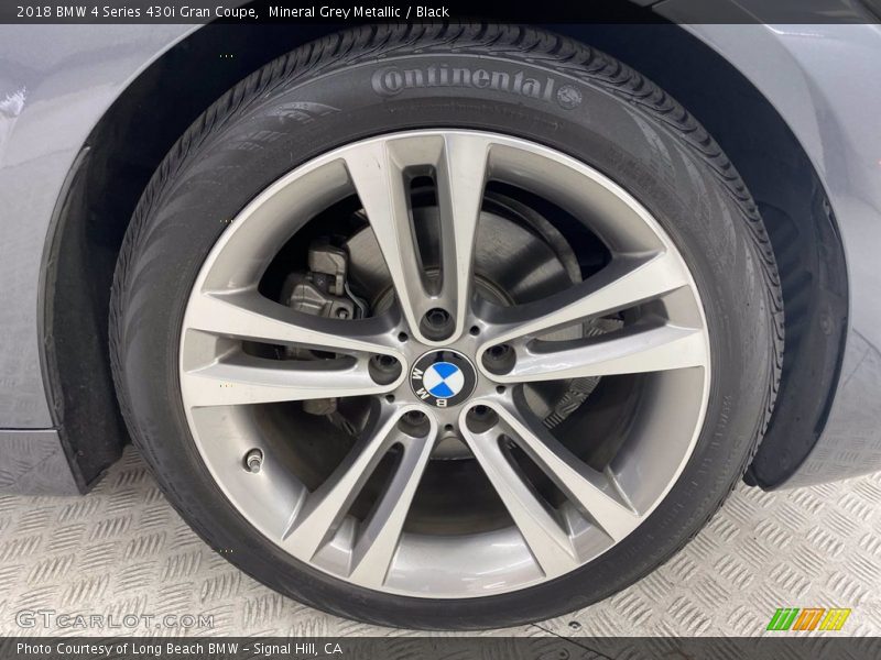 Mineral Grey Metallic / Black 2018 BMW 4 Series 430i Gran Coupe
