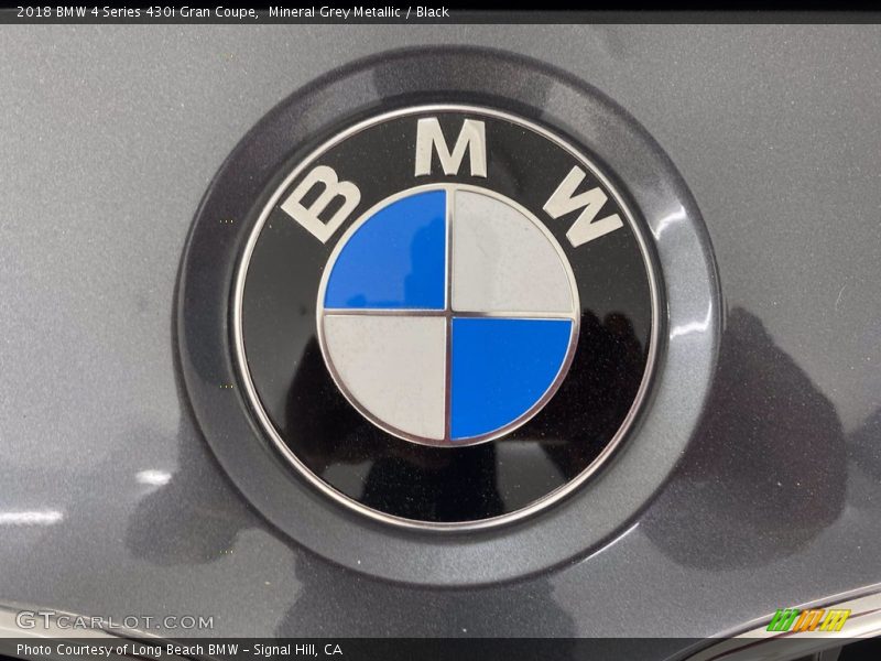 Mineral Grey Metallic / Black 2018 BMW 4 Series 430i Gran Coupe