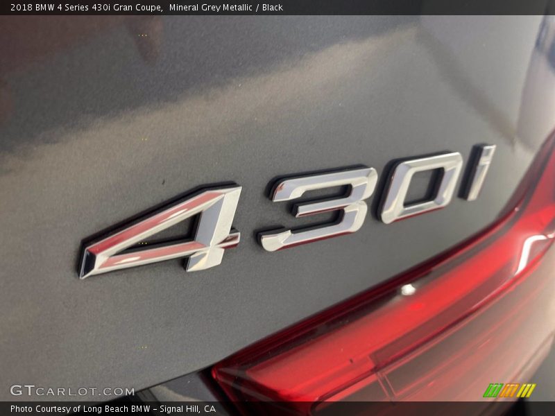 Mineral Grey Metallic / Black 2018 BMW 4 Series 430i Gran Coupe