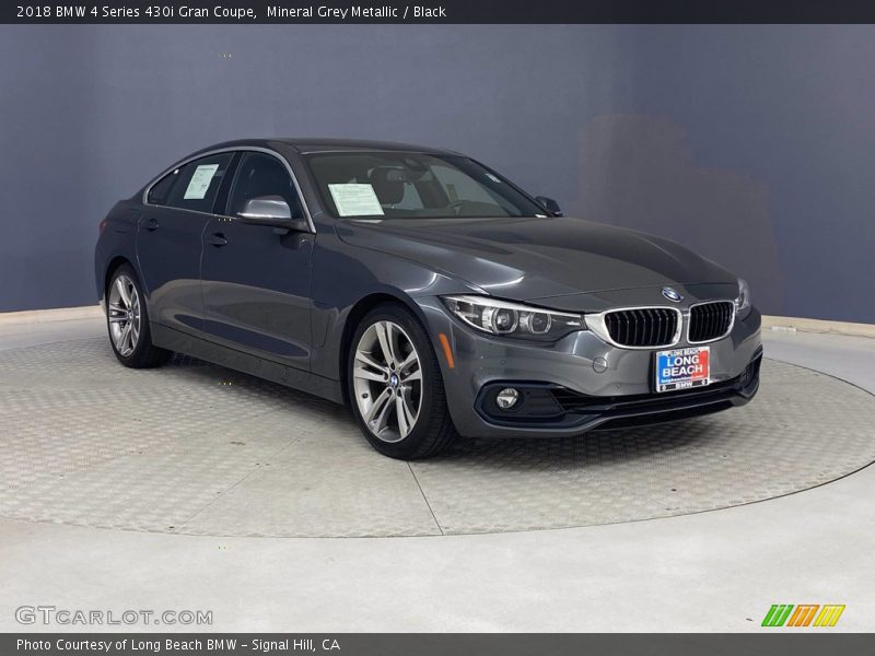 Mineral Grey Metallic / Black 2018 BMW 4 Series 430i Gran Coupe