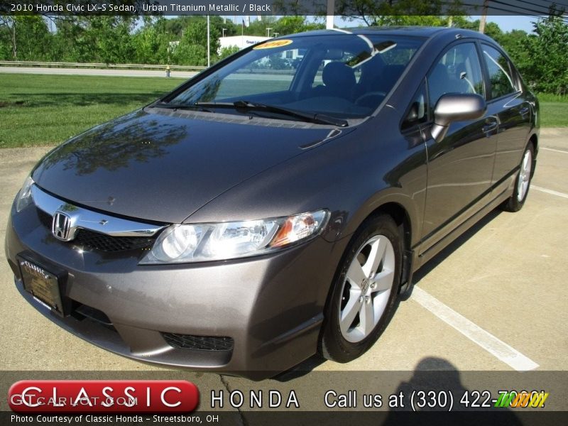 Urban Titanium Metallic / Black 2010 Honda Civic LX-S Sedan