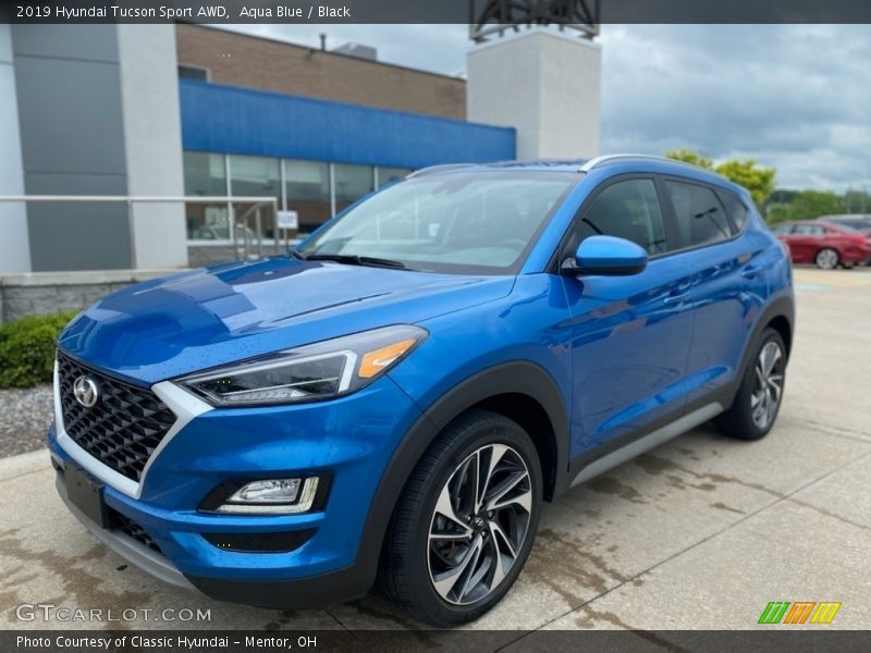 Aqua Blue / Black 2019 Hyundai Tucson Sport AWD