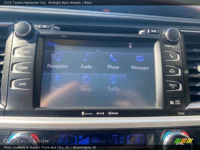 Midnight Black Metallic / Black 2016 Toyota Highlander XLE