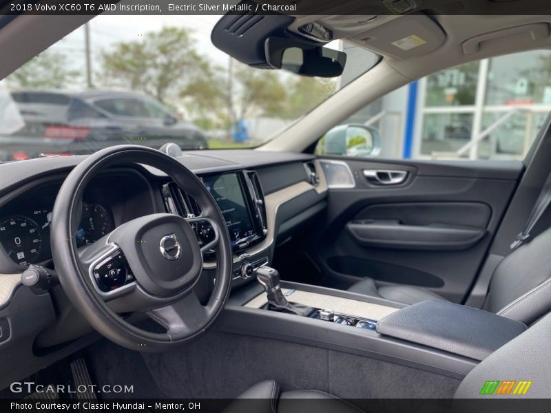 Electric Silver Metallic / Charcoal 2018 Volvo XC60 T6 AWD Inscription