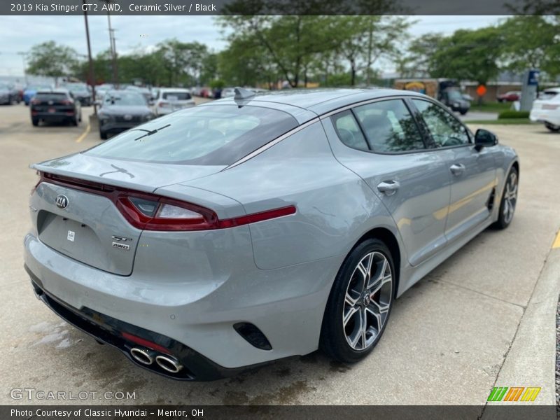 Ceramic Silver / Black 2019 Kia Stinger GT2 AWD