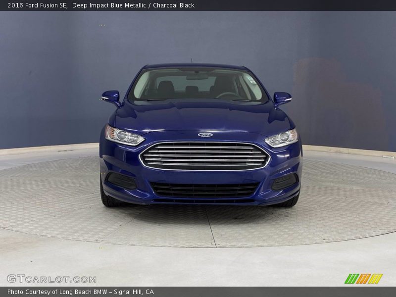 Deep Impact Blue Metallic / Charcoal Black 2016 Ford Fusion SE