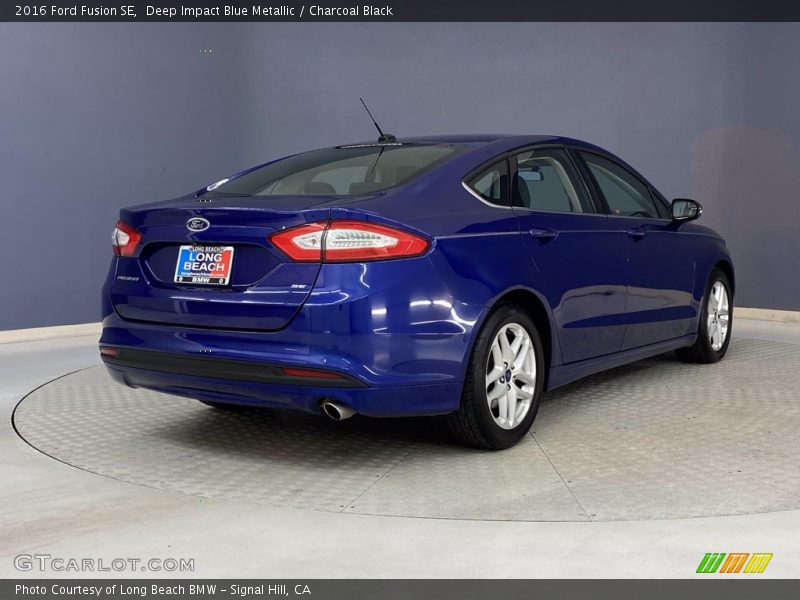 Deep Impact Blue Metallic / Charcoal Black 2016 Ford Fusion SE