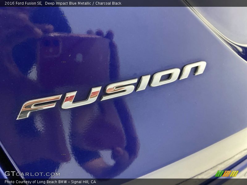 Deep Impact Blue Metallic / Charcoal Black 2016 Ford Fusion SE