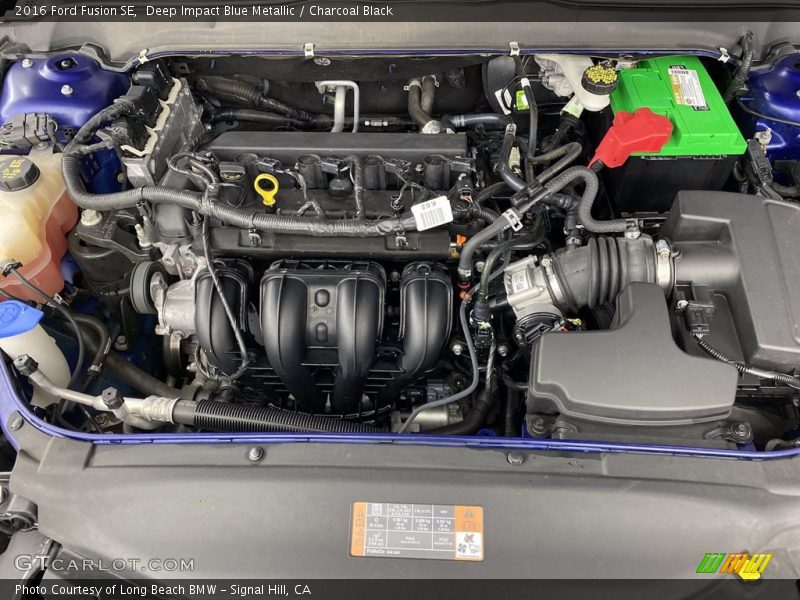 Deep Impact Blue Metallic / Charcoal Black 2016 Ford Fusion SE
