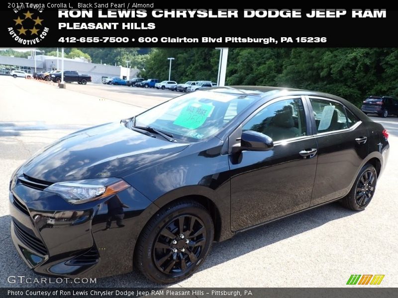 Black Sand Pearl / Almond 2017 Toyota Corolla L