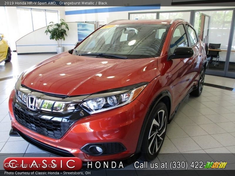 Orangeburst Metallic / Black 2019 Honda HR-V Sport AWD