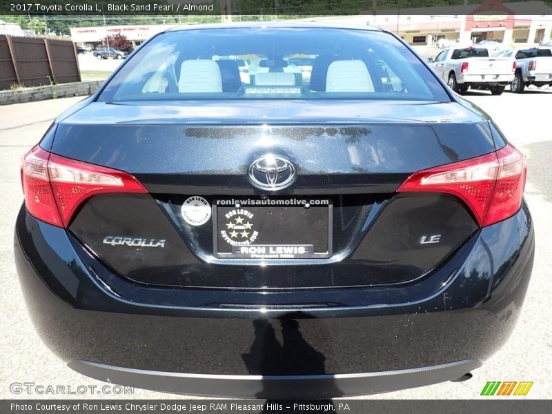 Black Sand Pearl / Almond 2017 Toyota Corolla L