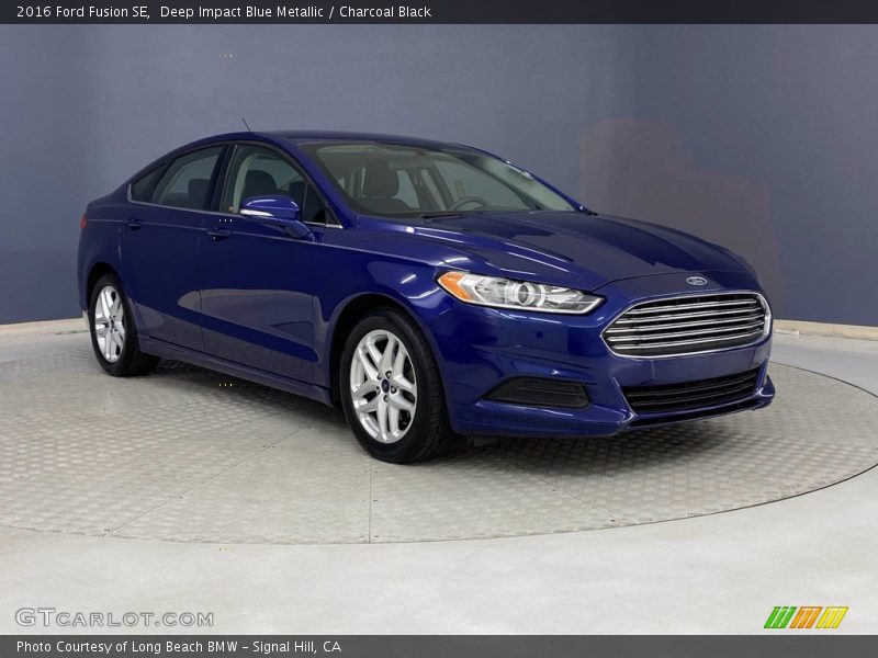 Deep Impact Blue Metallic / Charcoal Black 2016 Ford Fusion SE