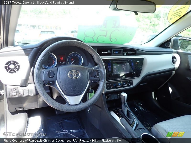 Black Sand Pearl / Almond 2017 Toyota Corolla L