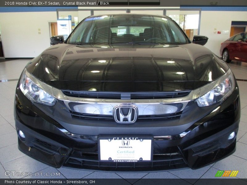 Crystal Black Pearl / Black 2018 Honda Civic EX-T Sedan