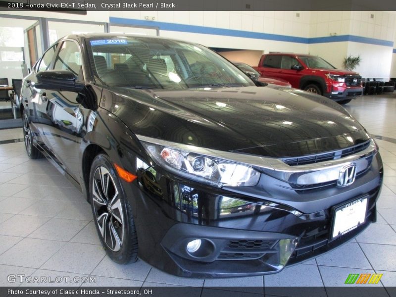 Crystal Black Pearl / Black 2018 Honda Civic EX-T Sedan