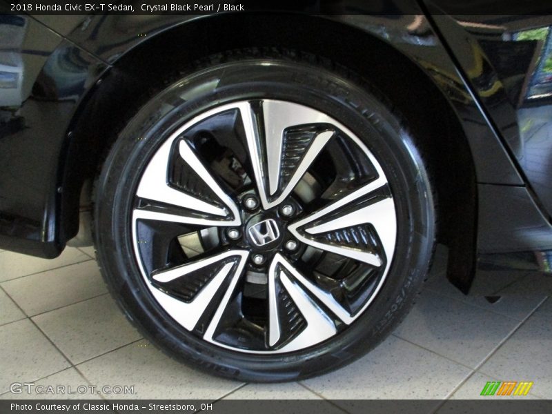 Crystal Black Pearl / Black 2018 Honda Civic EX-T Sedan