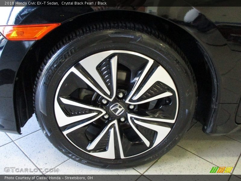 Crystal Black Pearl / Black 2018 Honda Civic EX-T Sedan