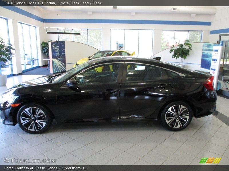 Crystal Black Pearl / Black 2018 Honda Civic EX-T Sedan