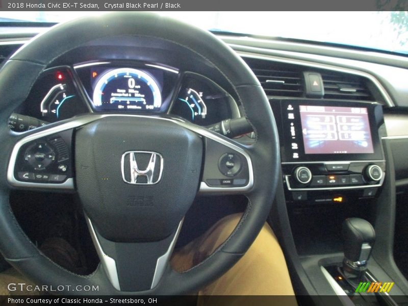 Crystal Black Pearl / Black 2018 Honda Civic EX-T Sedan